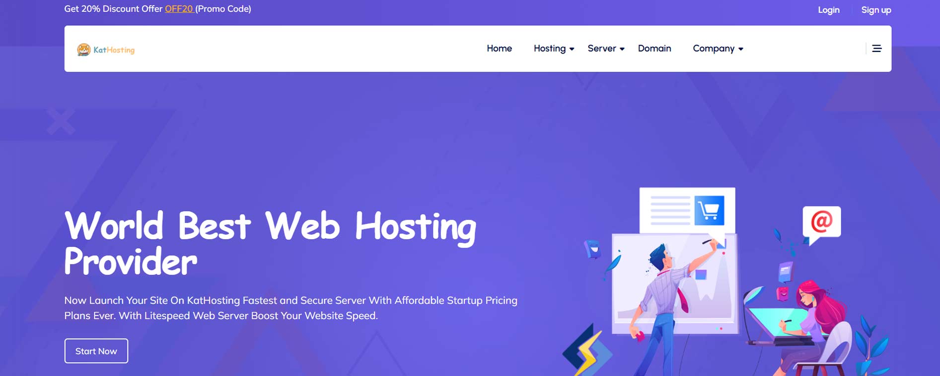 HTML Web Hosting Theme V6