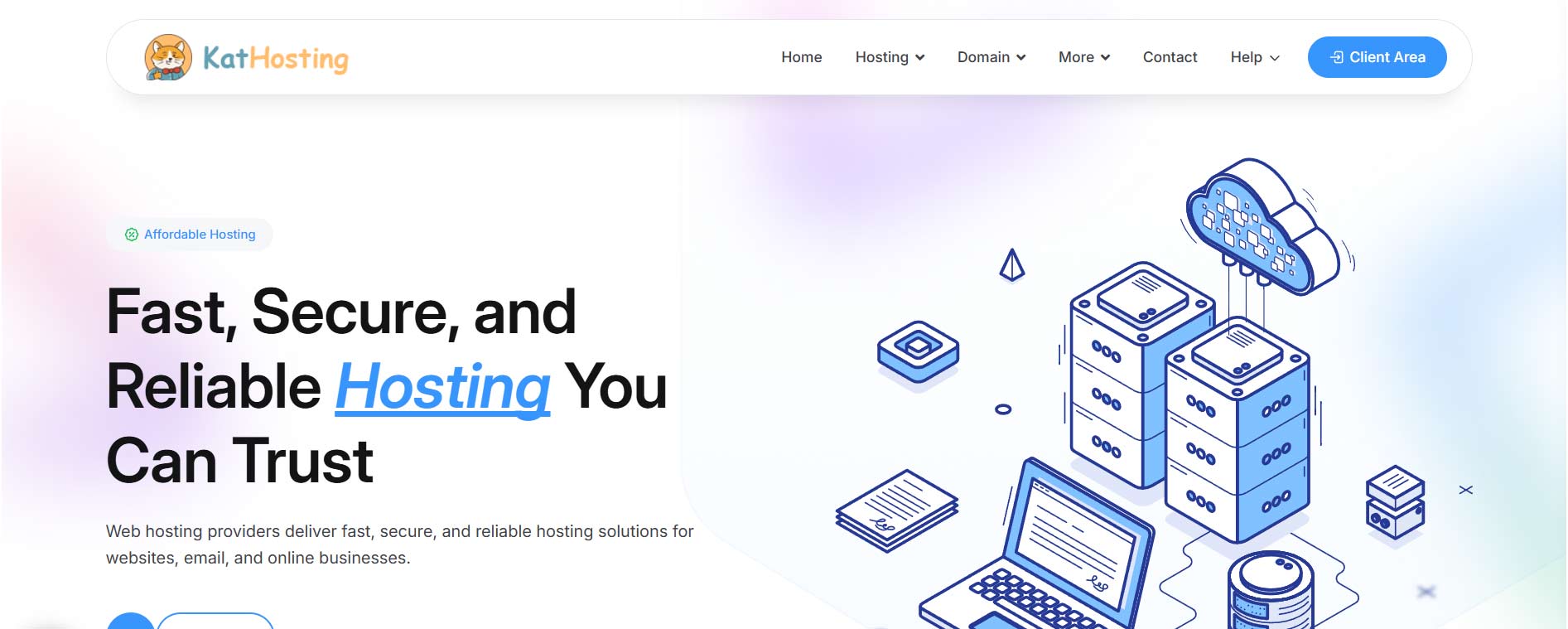 HTML Web Hosting Theme V8